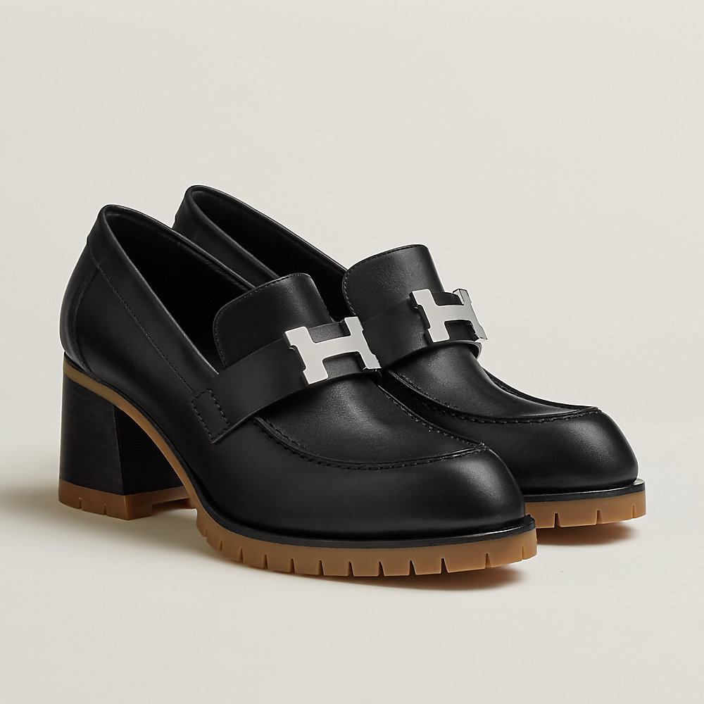 Escarpins Hermès Femme Taille 38 En Daim Marron - Talons Moyens - Occasion
